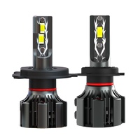 EDV-OMO T6 Haute puissance 80W 12000 Lumens Nouveau phare antibrouillard LED pour voiture H4/H7/H11 Adaptation universelle 12V 6000K Blanc/Jaune Ampoules de phares