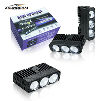 Phare de voiture universel OEM d'usine, projecteur de calandre Bi-LED à 3 yeux, double faisceau haute luminosité 6500K, étanche IP67, pour 4x4 tout-terrain