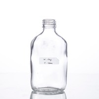 Bouteille en verre plate de 100 ml transparente pour mini-liqueur, vodka, café infusé à froid – Stock limité, prix abordable