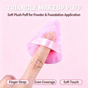 LIYA BEAUTY Esponja de Maquillaje Triangular Rosa, Suave y Aterciopelada, para Fijar el Maquillaje, Uso en Seco y Húmedo - Product Image 2