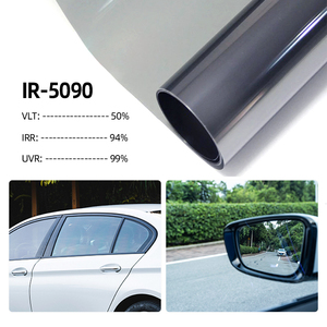 Chuyên nghiệp IR solax cửa sổ <span class=keywords><strong>Tint</strong></span> phim 50% Nano gốm ir5090 chống trầy xước 1.52*30M ir99 Vật liệu vật nuôi màu đen cho xe ô tô - Product Image 3