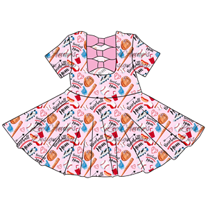 Abito Estivo per Ragazze dal Design Unico con Fiocco Personalizzato sul Retro, Stili Personalizzati per <span class=keywords><strong>Mamma</strong></span> e Figlia - Product Image 3