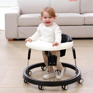 Chaise haute multifonctionnelle et trotteur <span class=keywords><strong>d</strong></span>'<span class=keywords><strong>occasion</strong></span> 4-en-1 avec roues, musique et jouets de dessin animé pour bébé - Product Image 6