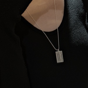 Collar Retro de plata de ley S925 con Ábaco extraíble estilo coreano Cadena de clavícula Simple colgante de moda diseño de nicho - Product Image 3