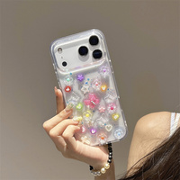 Funda para Teléfono Móvil con Diseño de Mariposa Brillante para iPhone 17 Air 16 15 14 Pro Max, Resina Transparente, Flores, Luna y Estrellas, Carcasa Trasera DIY