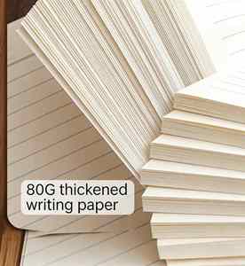 PU Cover <b>A5</b> Thick Notebook 80gsm Ruled Paper 100 Sheets 200 Pages Office Meeting <b>Notepad</b> with Date Weather Memo Custom Logo - Product Image 2