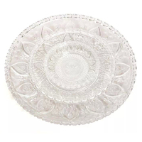 Assiettes rondes en verre transparent Décoration de mariage PZ03