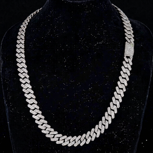 Solid 925 Sterling <b>Silver</b> Plated Miami Chain Necklace Zinc Alloy Figaro Chain Men's Hip Hop Jewelry Gift - Product Image 1