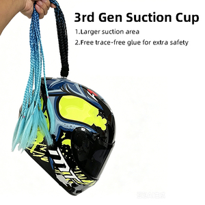 Trenzas de Cola de Caballo con Degradado para Casco, Decoración Universal para Casco de Motocicleta para Motociclistas - Product Image 2