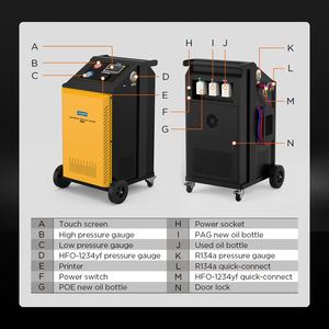 Autool Factory 220V 110V Auto kältemittel Laden R134a Rückgewinnung sfüll maschine Doppel zylinder - Product Image 6