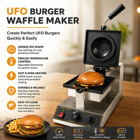 Machine à gaufres professionnelle UFO 1500W antiadhésive avec poignée anti-brûlure