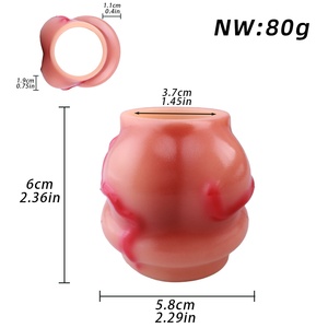 Réaliste Animal Chien Noeud Pénis Agrandissement Doux Silicone Coq Demi Manches Sex Toy pour Couples Usine En Gros Dropshipping - Product Image 2