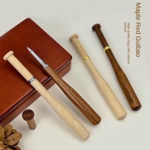 Seapen New Hot Sale Fine Maple Red Cinnamon Wood Sandalwood Rosewood Baseball Bat Ballpoint <strong>Pen</strong> 1.0mm Can Customizable Logo - Product Image 2