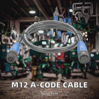 Kabel Ekstensi Premier Cable M12 Tembaga PCM-0470 A-Code 5P Male Female dengan Housing PVC, Rating IP67, 12V 4A, NMEA2000 CANopen