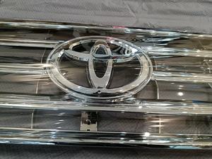 Calandre avant chromée <span class=keywords><strong>pour</strong></span> bus Toyota Coaster, en plastique ABS chromé, avec emblème, pièces de rechange OEM - Product Image 3