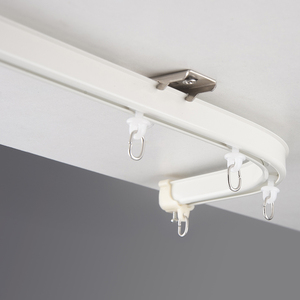 Iksun Manufacturer Hotel Hospital Metal Ceiling Mount Double Curtain Rail Flexible Bendable Curtain Track Aluminium - Product Image 3