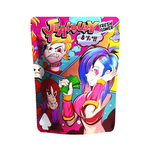 特注3.5g 7g 14g 28gホログラフ引出し密封された臭い証拠特殊形状カリパックマイラーバッグ食品グレードカスタム - Product Image 1