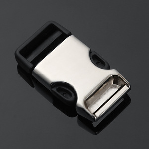 Alloy <b>Clip</b> Buckle 20mm Silver Black Durable Bag Accessory - Product Image 2