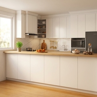 Meubles de cuisine personnalisés durables de l'usine chinoise WQ – Designs gratuits, couleur unie noir et blanc, intelligents, en promotion