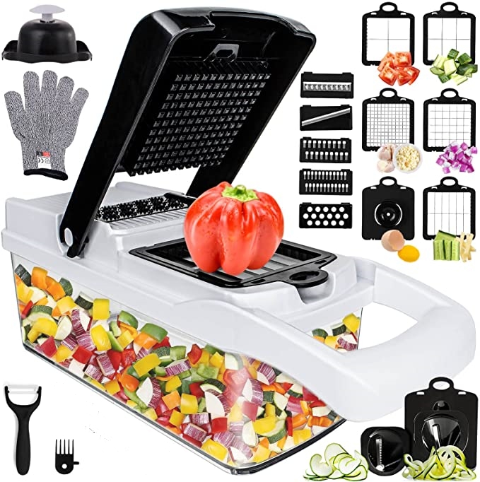 22 In 1 Processor Handleiding Hand Keuken Dicer Cutter Machine Salade Aardappel Wortel Knoflook Fruit Hakselaar Mandoline Snijmachine