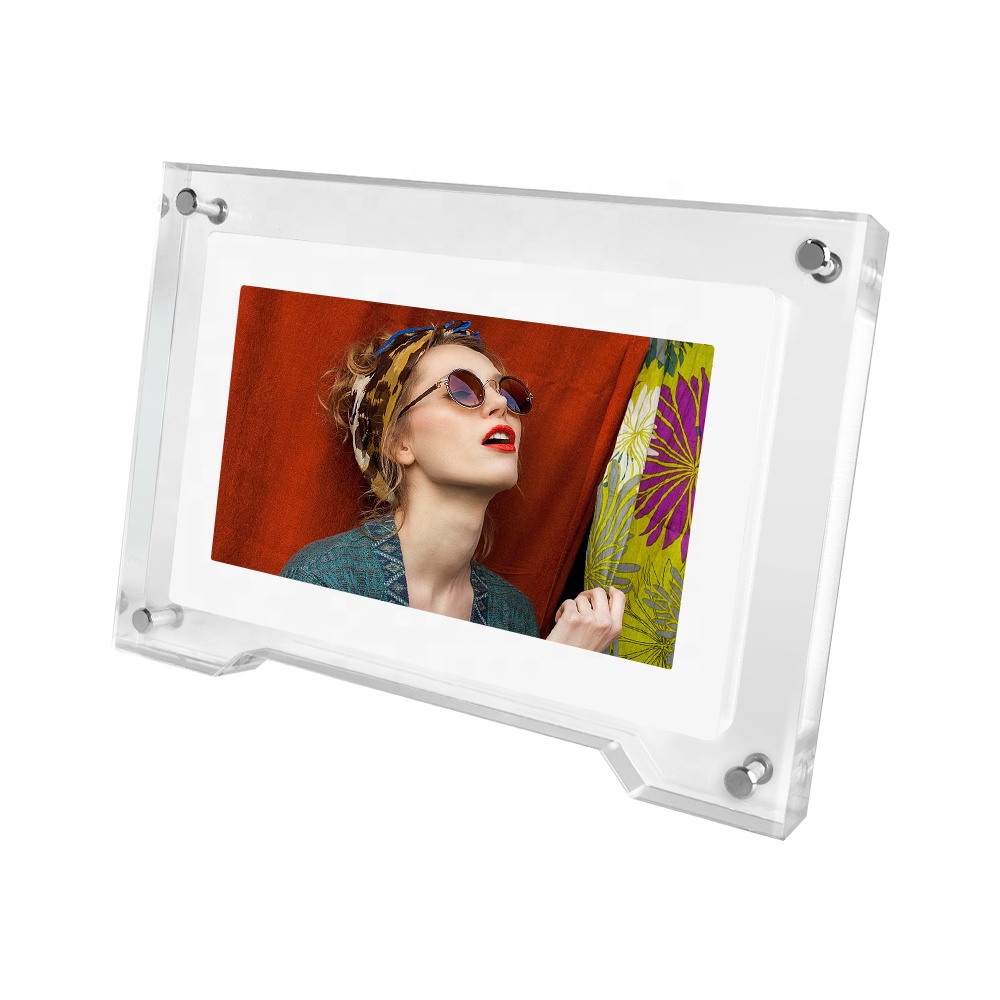 Оптовая продажа Китай прозрачный ЖК-видео брошюра, 7-дюймовая акриловая цифровая фоторамка