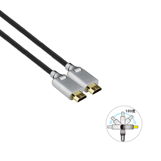 8K for HDMI Cable 2.1/2.0 180 Degree Gold Plated Male to Male 4K 1m 2m 3m 5m HDTV Compatible with Computer PVC Jacket
