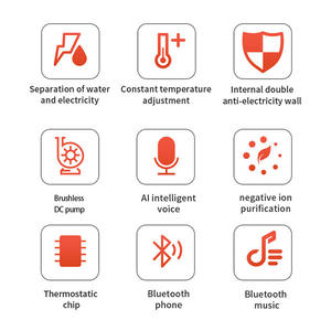 Calentador de Agua Eléctrico Instantáneo <span class=keywords><strong>TELDE</strong></span> con Control por Voz, Bomba de Agua Integrada, Pantalla LED de Temperatura, Plástico, Uso Doméstico, Inglés - Product Image 3