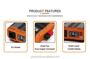 Onduleur à onde sinusoïdale pure 12V à 220V 1200W convertisseur de tension cc à ca 12 220 Mini-voiture alimentation onduleur solaire - Product Image 5