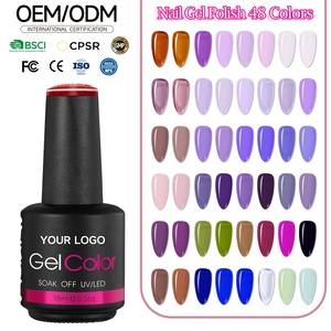 โรงงานผลิตเจลทาเล็บแบบ OEM ODM ผู้จัดจำหน่ายเจลทาเล็บ 48 สี สร้างแบรนด์ของคุณเอง เจลยูวีแอลอีดี OEM สำหรับร้านทำเล็บและความงาม - Product Image 1