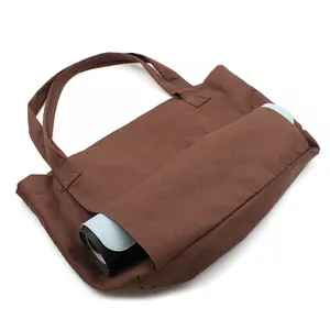 पर्यावरण के अनुकूल बहु-समारोह कस्टम लोगो मुद्रण कपास कैनवास योग चटाई बैग