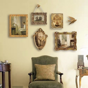 Cadre <span class=keywords><strong>photo</strong></span> en résine rétro européen, design vintage en relief, décoration de table, cadre <span class=keywords><strong>photo</strong></span> doré pour portrait - Product Image 2