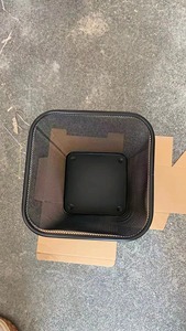 Hitam Perak persegi logam Mesh sampah dapat membuka atas keranjang penyimpanan ekonomis kertas tempat sampah - Product Image 5