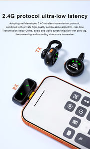 Nouveau microphone cravate sans fil omnidirectionnel à condensateur mini pour <span class=keywords><strong>enregistrement</strong></span> vidéo en direct avec double microphone caché 2026 pour YouTube et <span class=keywords><strong>iPhone</strong></span> - Product Image 5