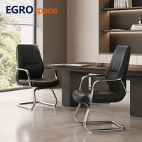 Fauteuil de bureau en cuir de luxe ergonomique et personnalisé EGROspace pour réunions, visites et conférences