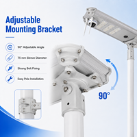 Lampadaire solaire intelligent tout-en-un avec caméra HD 1080P, capteur à micro-ondes, vision nocturne, surveillance par alarme pour les rues et les communautés