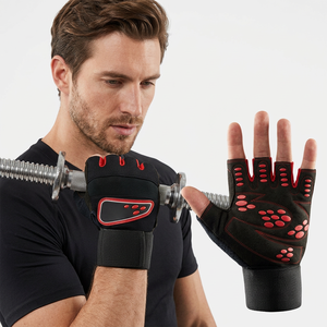 Gants de musculation légers en caoutchouc à logo personnalisé, demi-doigts, pour un usage unisexe en salle de sport, en plein air, pour la musculation, l'entraînement et la remise en forme - Product Image 1