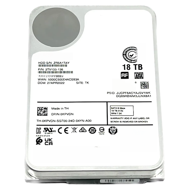 18M8N TB 7200 RPM SAS 12Gbps 512e 3.5" Hot-Plug Hard Drive with Carrier SSD for Server Enterprise