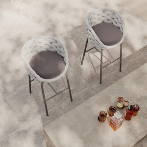 Hồ bơi tùy chỉnh dệt Băng thanh ghế và bàn đồ gỗ ngoài trời đặt vườn ăn cao Phân Patio nhôm thanh ghế - Product Image 6