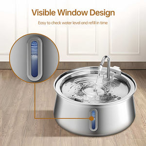 Fontaine à eau pour chat 4L Water Drop en acier inoxydable avec pompe anti-colmatage, adaptateurs USB+EU US, compatible multi-animaux - Product Image 2