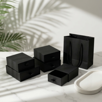Boîtes à bijoux carrées de qualité supérieure pour colliers, bagues et bracelets, avec fermeture à cordon, emballage cadeau portable pour ensemble de boucles d'oreilles
