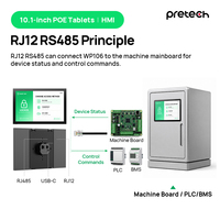 Panneau de commande intégré Android 10 pouces pour armoires intelligentes, casiers de rangement, PoE, RS485 en option, écran tactile NFC