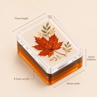 Précommande : Collection Premium Récolte d'Automne – Jeu de Mahjong Américain de Luxe Personnalisé en Acrylique Portable, 160 Tuiles