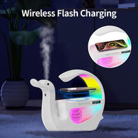 Humidificateur de moule anti-gravité multifonction Smart Home Wellness Haut-parleur Bluetooth Chargeur sans fil Réveil Veilleuse