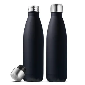 Custom logo leakproof lids 17oz 25oz 18/8 stainless steel triple layered insulated reusable metal sports gym water bottle