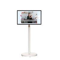 Pantalla Táctil Interactiva Portátil con Batería 360 °   Soporte Giratorio con Altura Ajustable para Señalización Digital Android 15