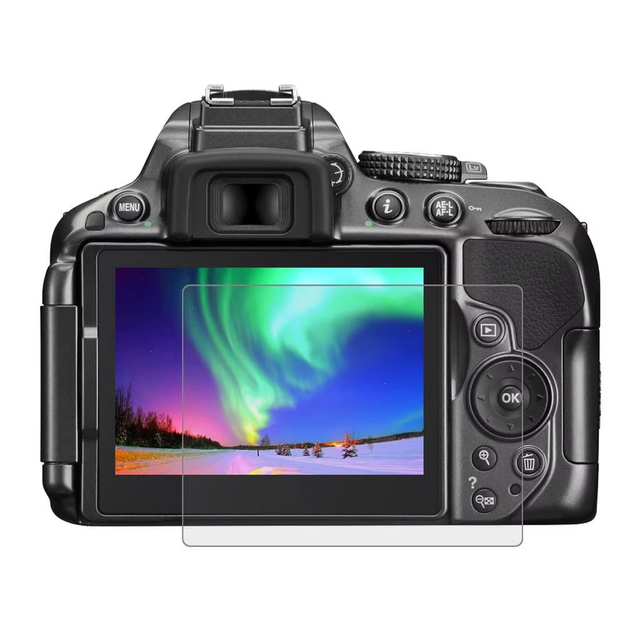 HD Clear 2.5D 9H Anti-scratch Camera Tempered Glass Screen Protector for Nikon D5300 D5500 D5600 D7100 D7200 D3000 D3100 D3200