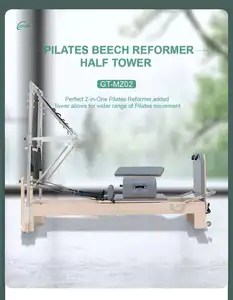 Fitnessapparatuur Half Trapeze Pilates Reformer Esdoorn Wood Pilates Bed Reformer Half Trapeze Pilates Hervormer Met Toren