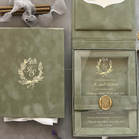 Boîte d'invitations de mariage de luxe personnalisées avec impression Vanille, réutilisable, en carton rigide, estampage à chaud or, impression offset, papier couché
