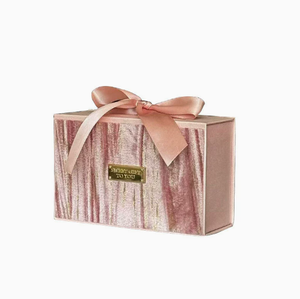 Vente directe d'usine de boîtes cadeaux en velours rose pour mariage, emballages cadeaux pour invités, boîtes à dragées pour célébration de mariage. - Product Image 6