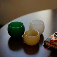 Tasse à thé en verre Jada de couleur unie, de haute qualité, personnalisable, avec logo sur mesure, pour les entreprises